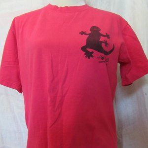 Bright Pink T-Shirt w/ Gecko Design / Sz M